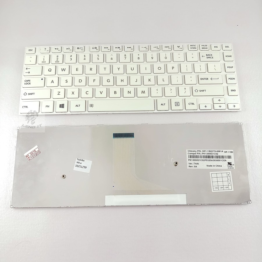 Keyboard toshiba c40d-a putih l40-a