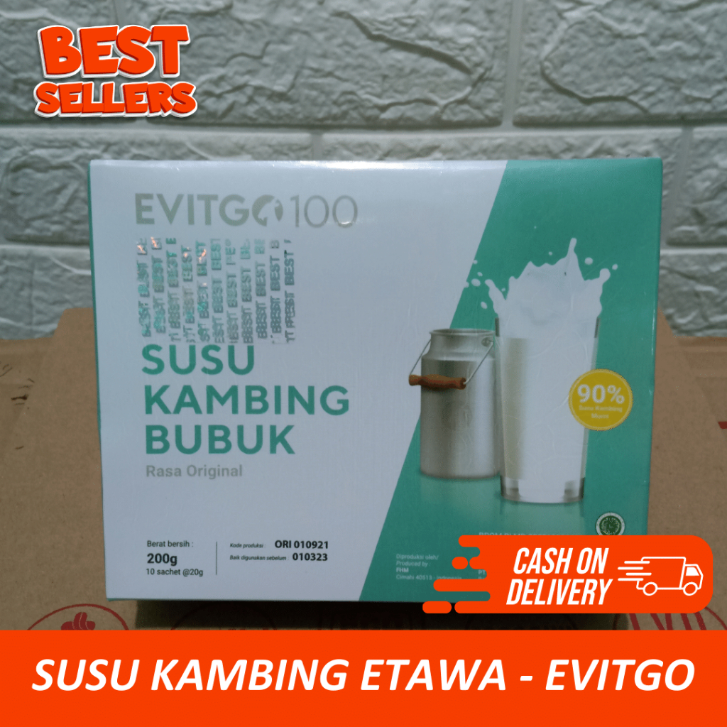 

SUSU KAMBING EVITGO - ORIGINAL - SUSU SERBUK - MENJAGA DAYA TAHAN TUBUH - 1 BOX ISI 10 SACHET