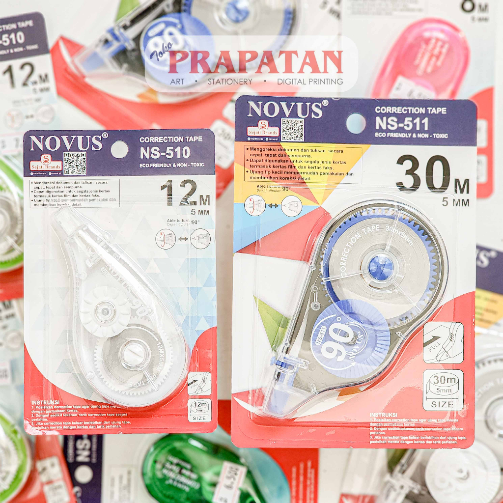 

Novus Correction Tape NS | Tip Ex Kertas