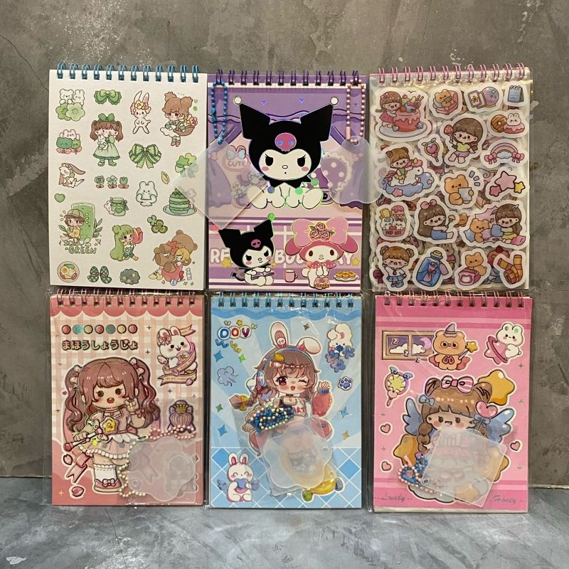 

STIKER BUKU WASHI KARAKTER 2D MOMO / NONO KOREAN CUTE AESTHETIC STICKER BOOK