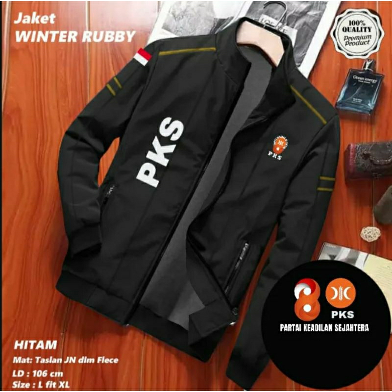 WINTER RUBBY PKS / BOMBER JAKET / BOMBER PKS / JAKET PKS / PARTAI PKS / PARTAI KEADILAN SEJAHTERA / 