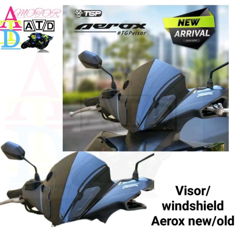 visor Aerox/windshield Aerox TGP Yamaha Aerox New 155 Original Hitam variasi