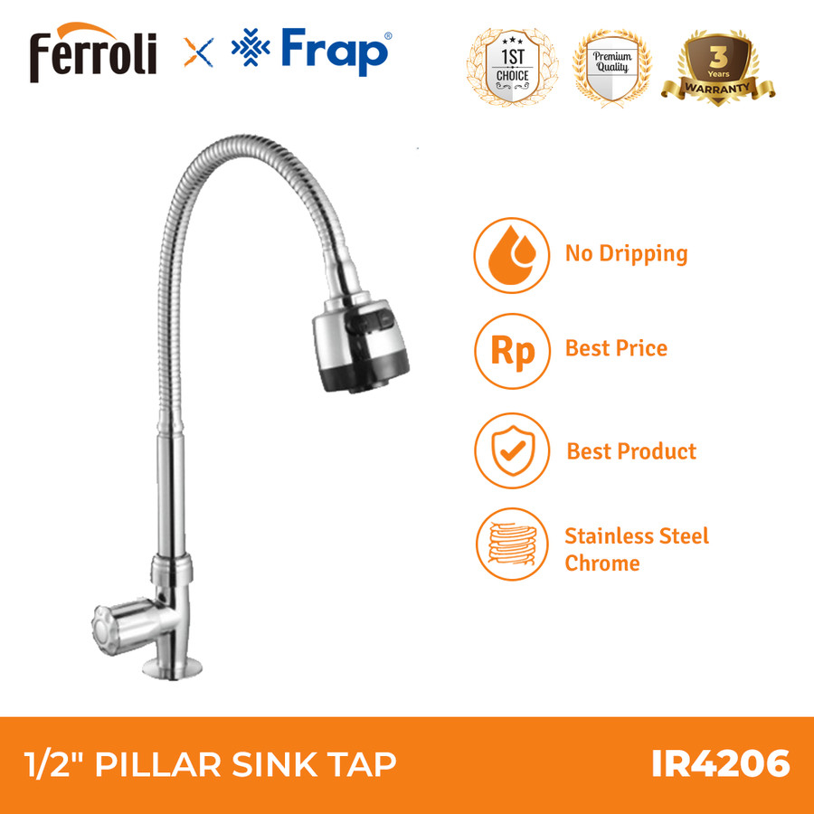 FERROLI FRAP Bergaransi Keran Air | Kran Angsa Cuci Piring Fleksibel | Keran Shower | IR4206