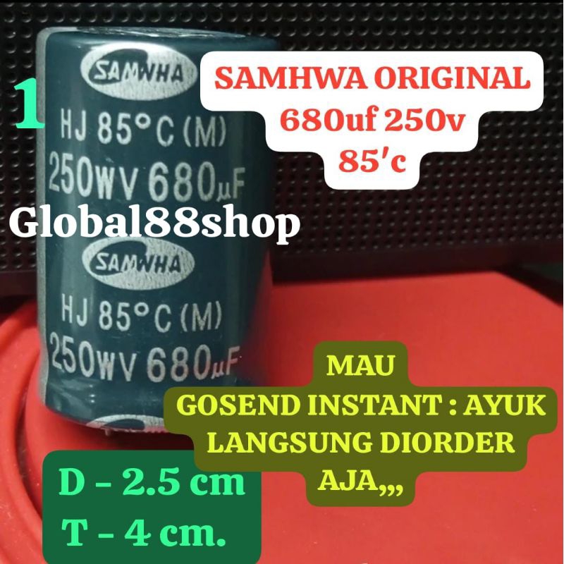 ELCO ECO EKO SAMHWA 680uf/250v 680uf 250v 85'c