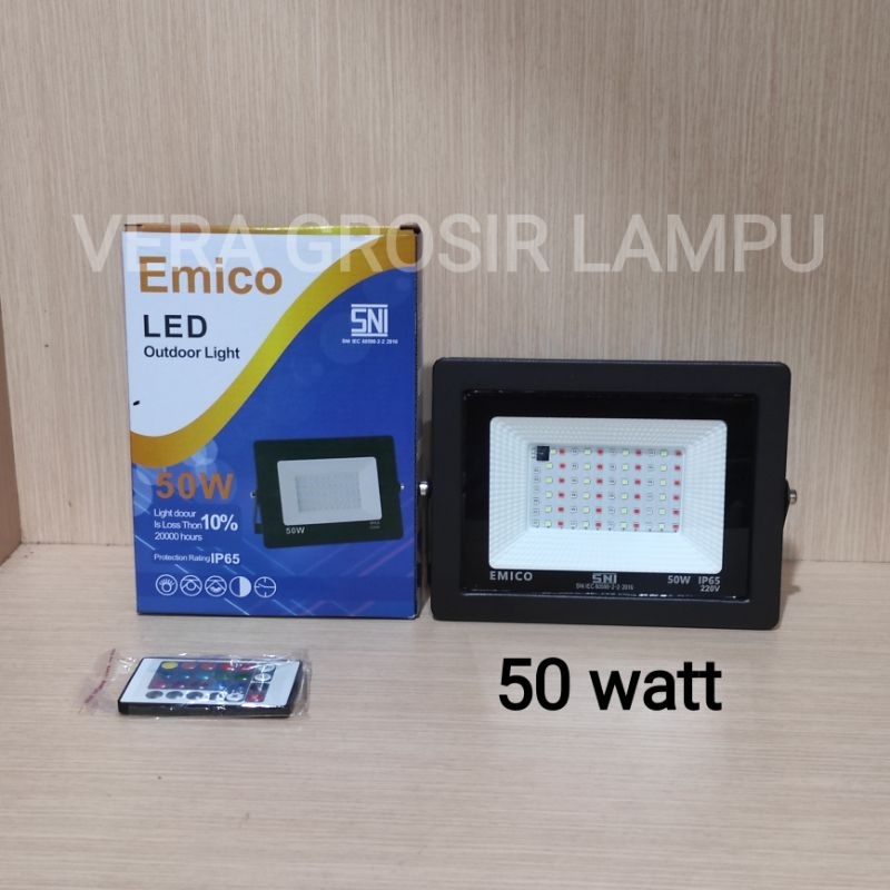 Lampu sorot led RGB 50W Ac 220V / Lampu sorot led 50W RGB Ac 220V