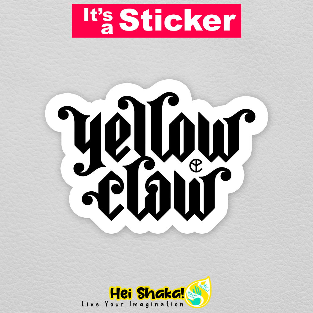 

Stiker YELLOW CLAW Sticker Musik Band Vinyl Anti Air