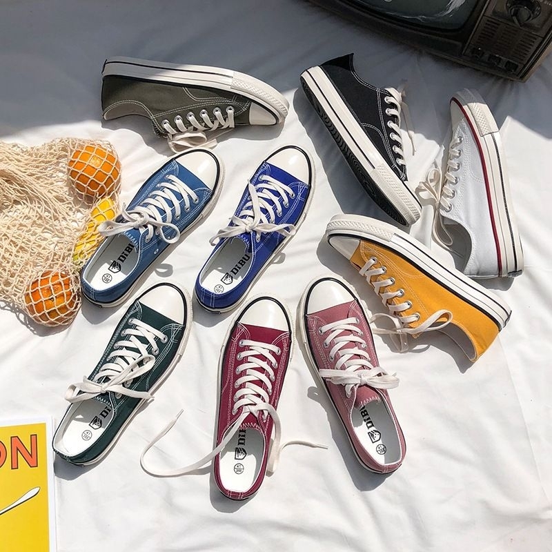 [ BLCKSWANS ]   BALIKPAPAN BISA COD DAN INSTANT    SEPATU KANVAS IMPORT CANVAS SHOES UNISEX LOW CUT 