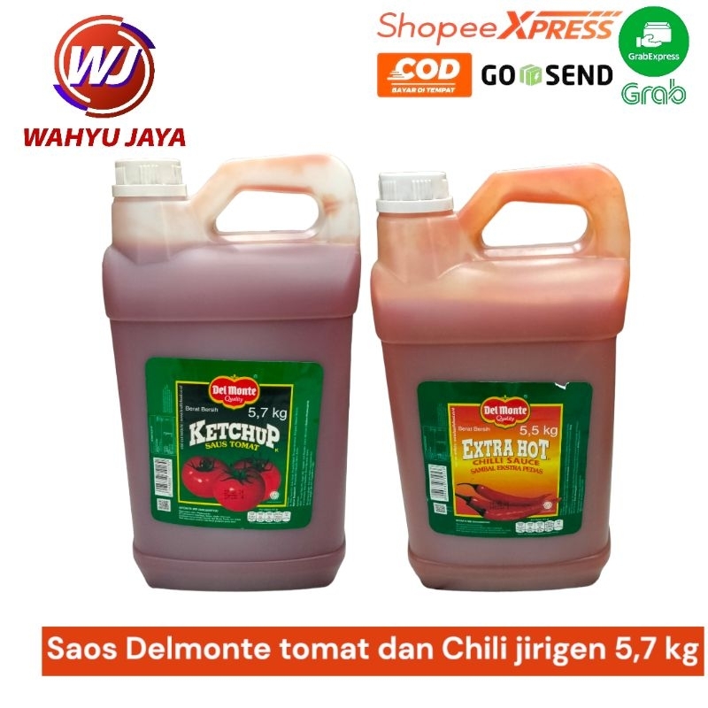 

Saos tomat dan saos Chilli Delmonte jirigen 5.7kg