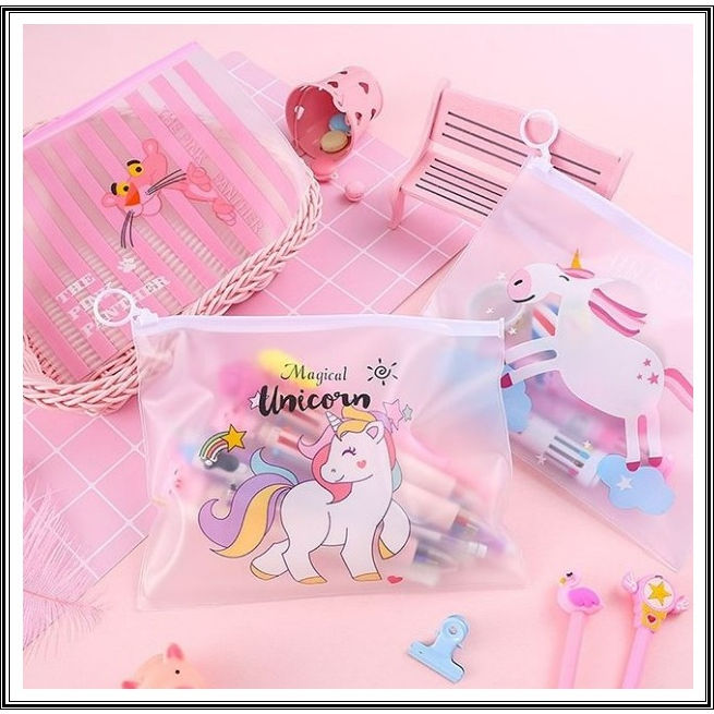 POUCH TAS MAKE UP TAS KOSMETIK TRAVEL ALAT TULIS TRANSPARAN MURAH | ZIPPER RAK DOMPET KOSMETIK ATK P
