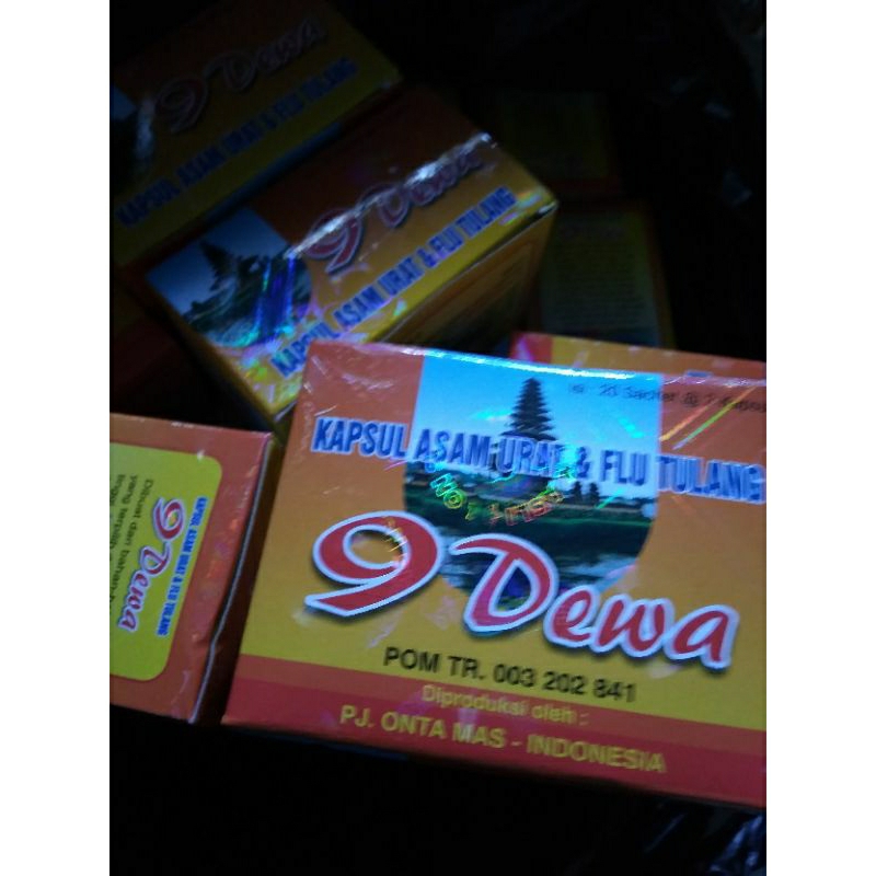 Paket 50 Box Kapsul asam urat 9 Dewa Original