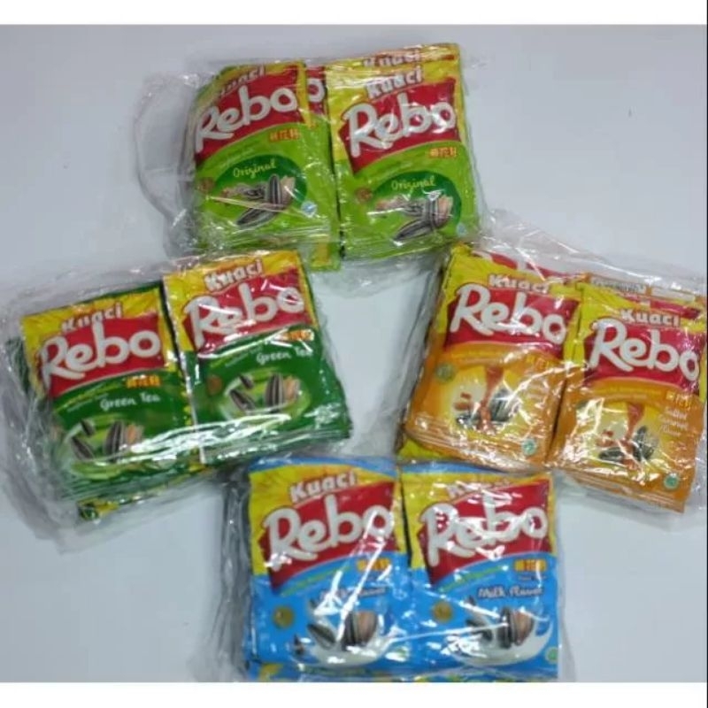 

Kuaci REBO Sachet 1 Pak isi 20 Pcs 10gram Cemilan Enak Kwaci Paling Banyak Di Cari