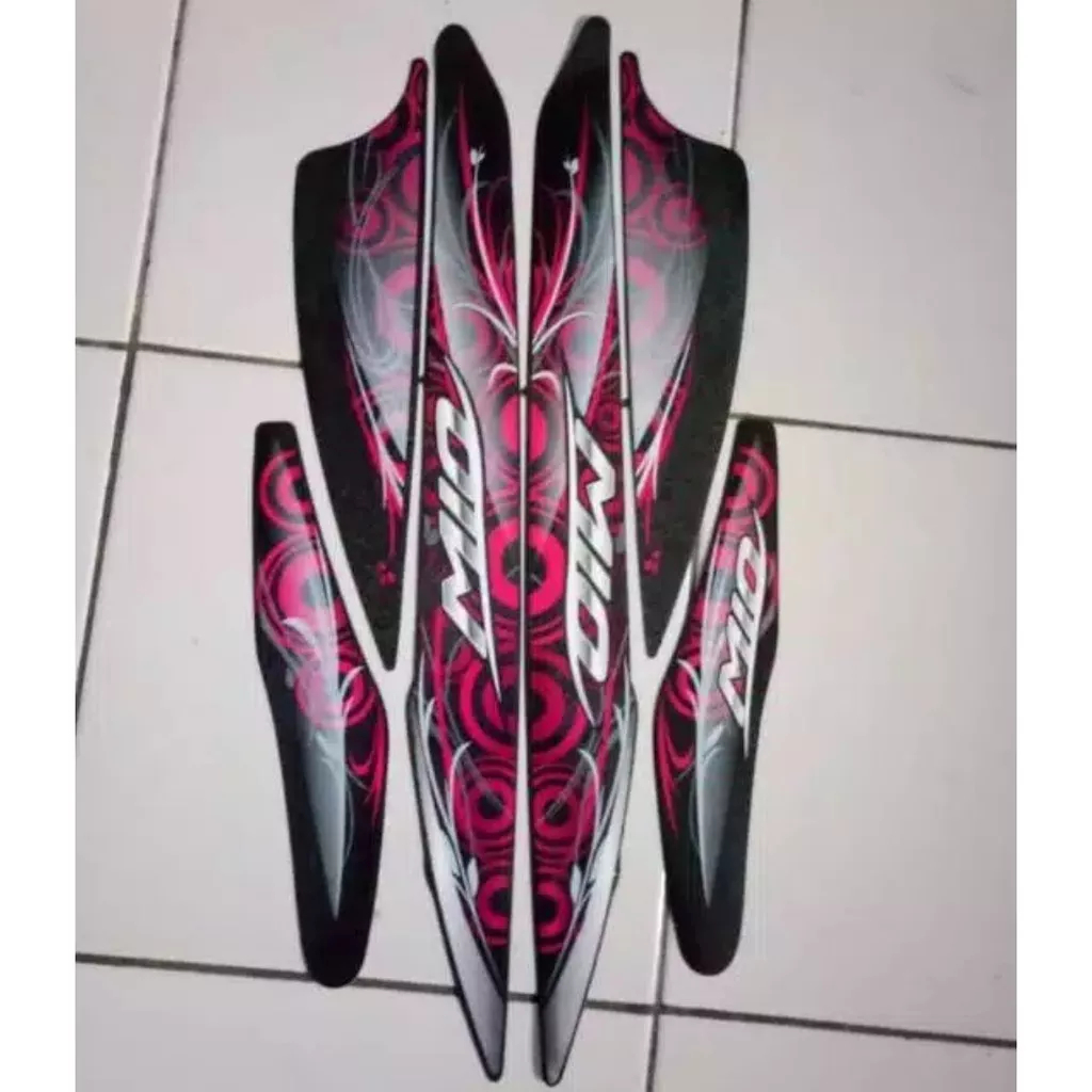stiker striping yamaha mio smile 2011 2012 hitam cw lis body original