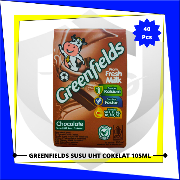 

GREENFIELDS Susu UHT Cokelat 105ml x 40 pcs (1 Karton)