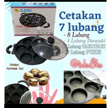 CETAKAN MARTABAK MINI 8 LUBANG MERK SUGGO