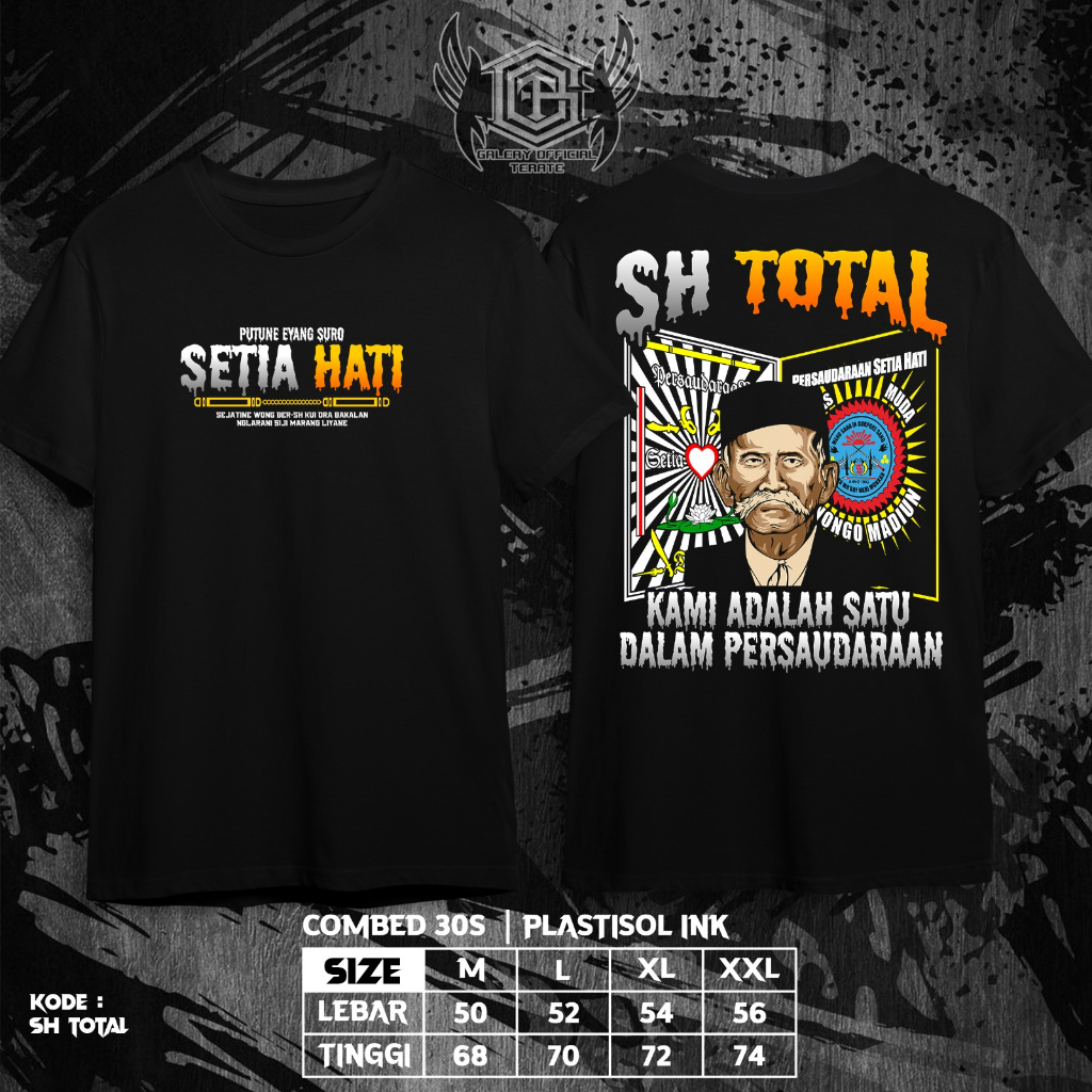 Kaos SH Total Eyang Suro PSHT PSHWTM Plastisol Ink