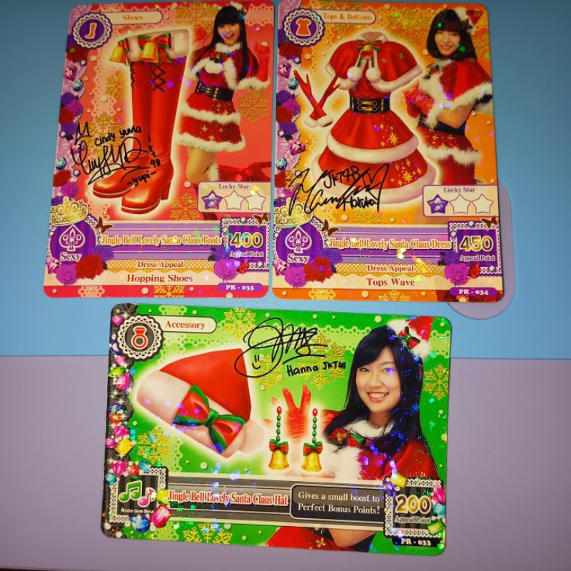 KARTU AIKATSU X JKT48 SPESIAL NATAL (TTD MEMBER) | YUPI, HANNA & HARUKA