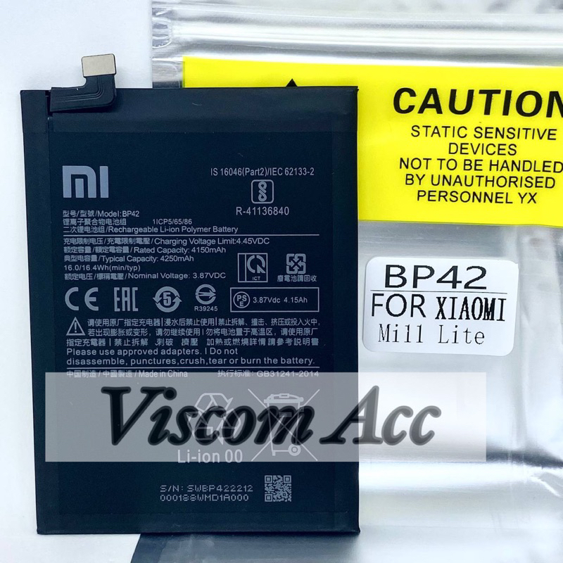 Baterai Xiaomi Mi11 Lite Original BP42 Mi 11 Lite