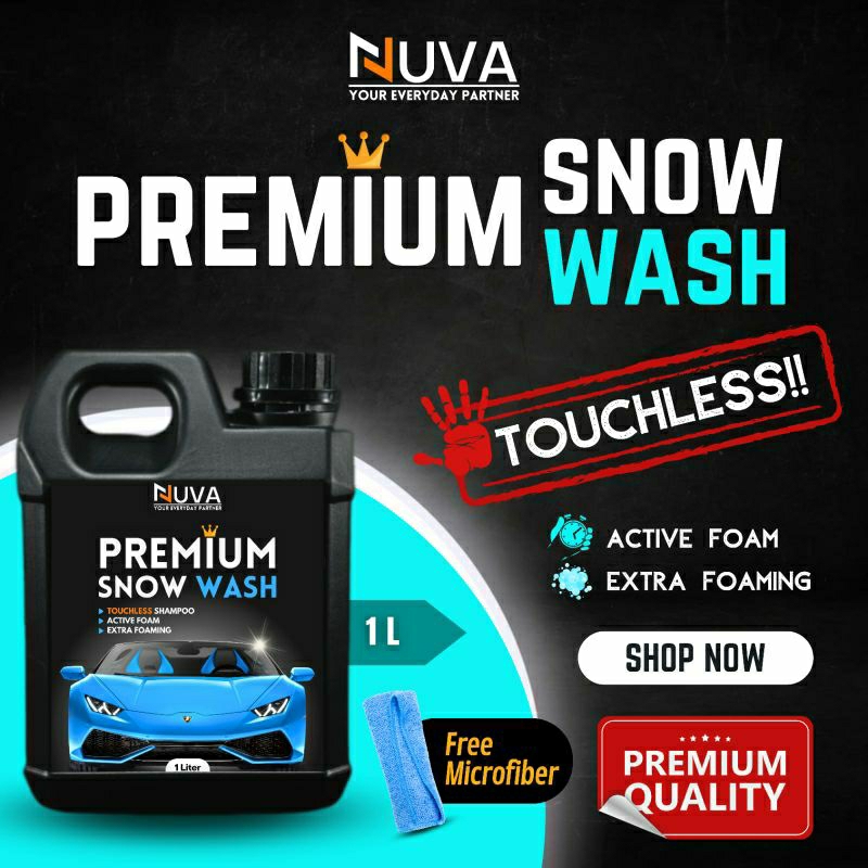 NUVA - Touchless Snow Wash  Premium Car Motorcycle Shampoo || Shampoo Mobil dan Motor Touchless