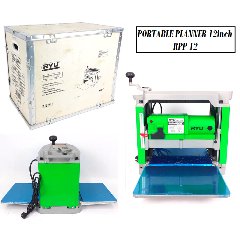 Mesin Planer Serut Duduk 12" Inch RYU RPP12 Meja Ketam Pasah Portable