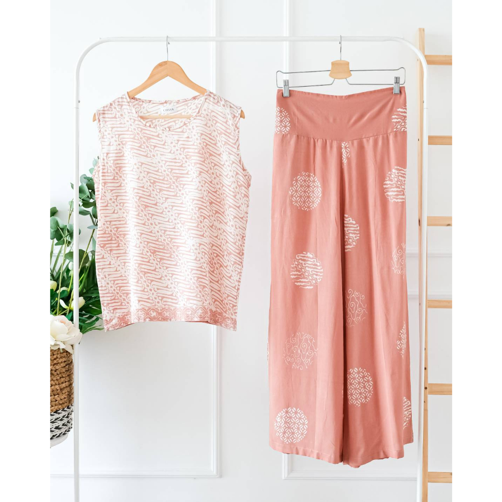 ONE SET BATIK SETELAN OUTER BATIK KULOT PANJANG WANITA HIGHWAIST PANTS