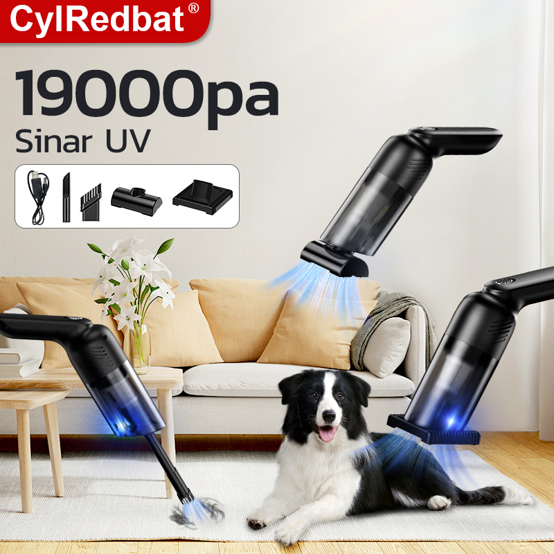 CylRedBat 19000Pa UV Anti Dust Mite Cordless Vakum cleaner penyedot debu portable fakum cleaner peny