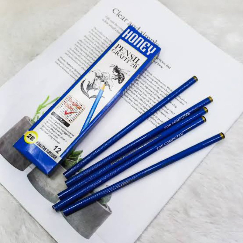 

(PER PCS) Pensil 2B Honey warna biru