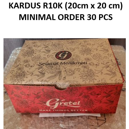 (AE-8) KARDUS MOTIF KRAFT GRETEL Dus Coklat R10K Kraft 20x20 cm / Kotak Nasi R10K / Box Nasi Coklat 