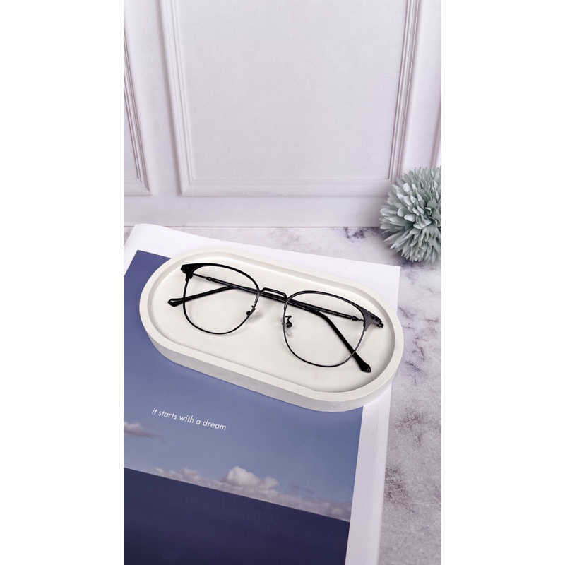 Vascka Eyewear - Frame Bingkai Kacamata Clay Eyeglasses / Kacamata Kotak Unisex Wanita Pria Optik Mi