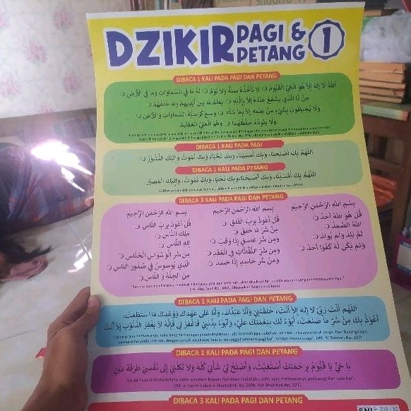 Poster dzikir pagi dan petang