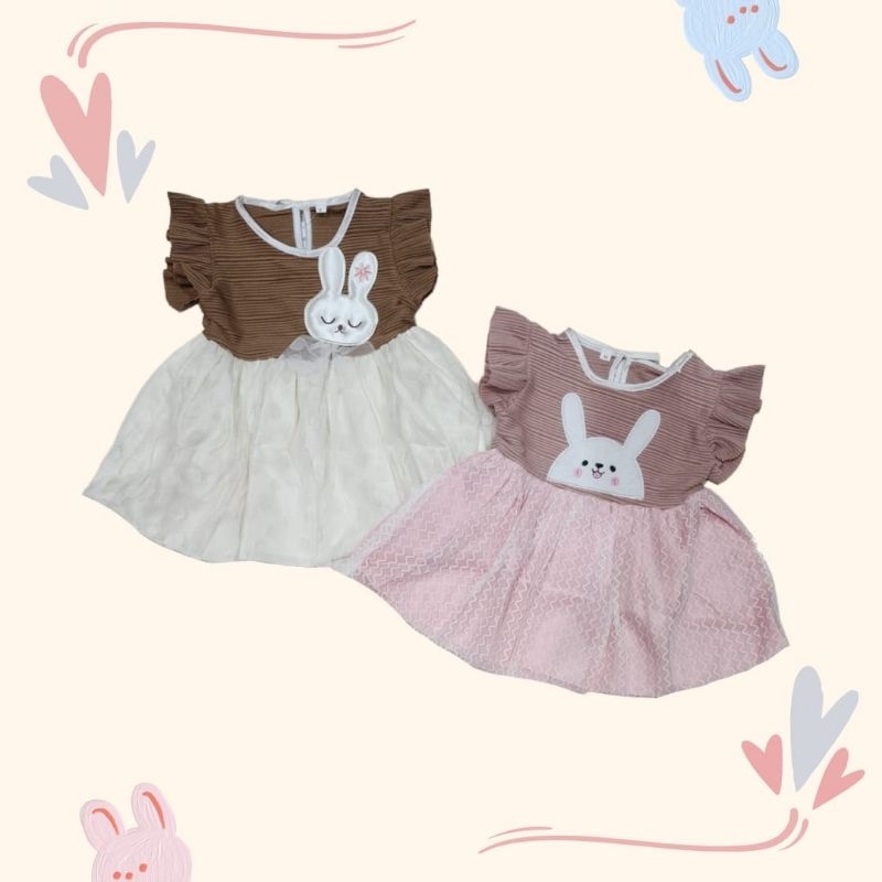 Two Mix - Dress Bayi Perempuan Tille Motif Lucu - Baju Bayi Cewek VI01 VI03 VI04