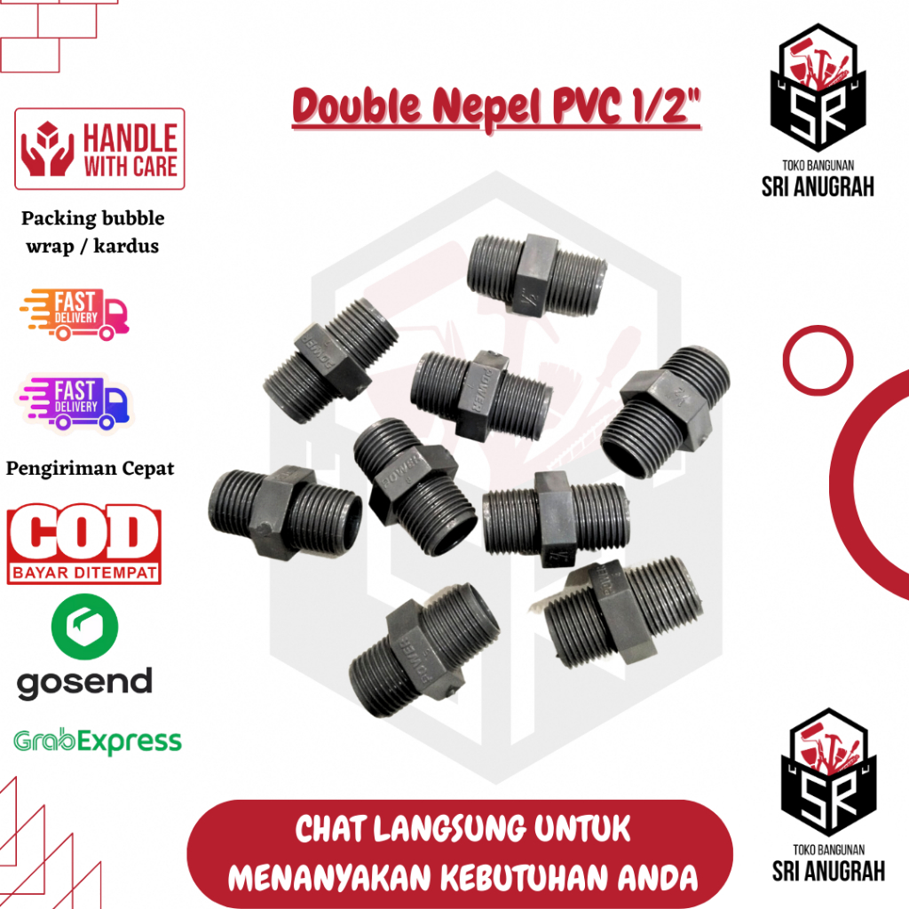 POWER Double Nepel PVC