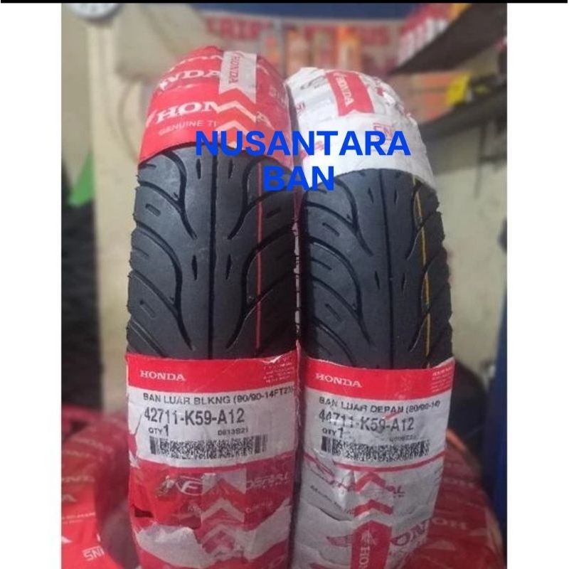 Ban AHM Sepasang UK 80/90-14 + 90/90-14 Federal Tubles Original Beat Vario