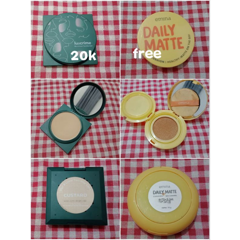 luxcrime twc shade custard emina cushion shade caramel