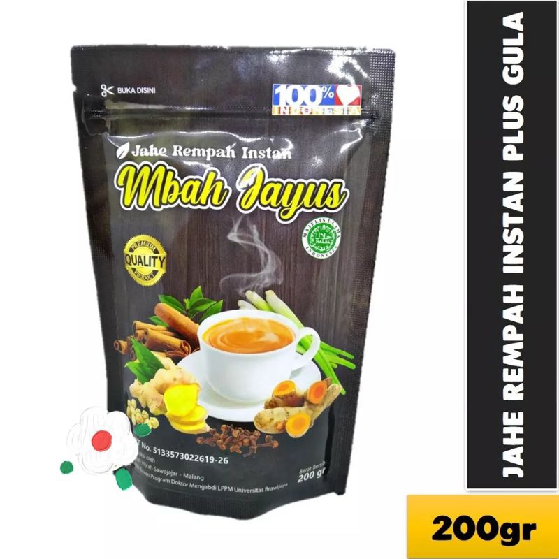 

#JAHE #REMPAH #INSTAN #200gr #PLUS #GULA #MERK #MBAH #JAYUS #CUKUP #UNTUK #120 #GELAS #PRODUK #UMKM #BINAAN #UNIBRAW #KOTA #MALANG #SERBAGUNA #COCOK #DICAMPUR #KOPI #TEH #SUSU #BUMBU #MASAK #KEMASAN #FOIL #PENGIRIMAN #CEPAT #AMAN #JAWA #TIMUR #INDONESIA