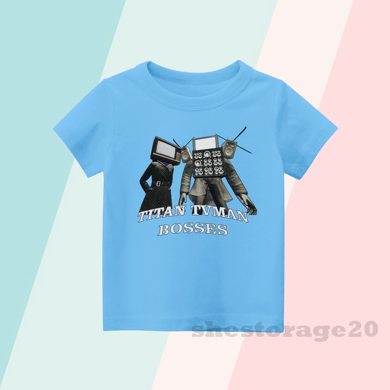 BAJU ANAK KAOS ANAK TITAN TV MAN TV WOMAN BOSSES SKIBIDI TOILET / TITAN TV MAN BOSSES / TV WOMAN BOS