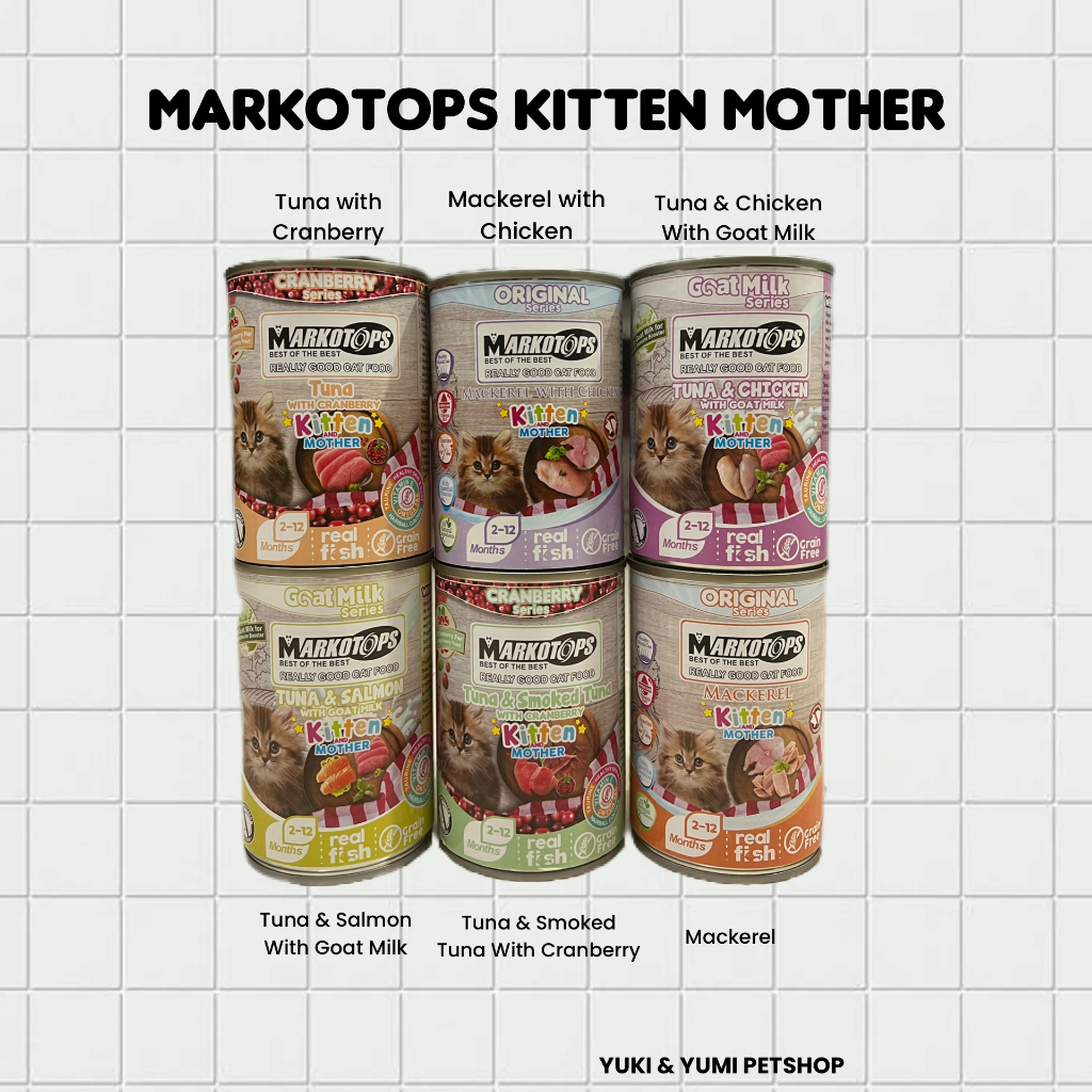 Markotops Canned Kitten & Mother 400gr | Makanan Kucing Markotop Kaleng Kitten & Mother 400 gram