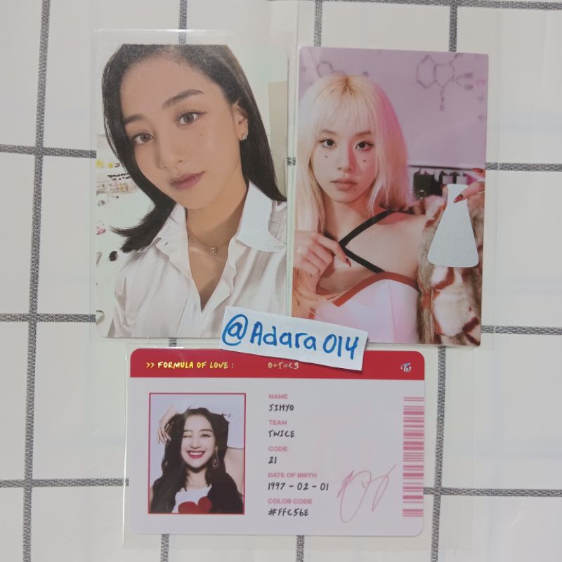 [READY] PHOTOCARD OFFICIAL TWICE FOL JIHYO CHAEYOUNG ID CARD