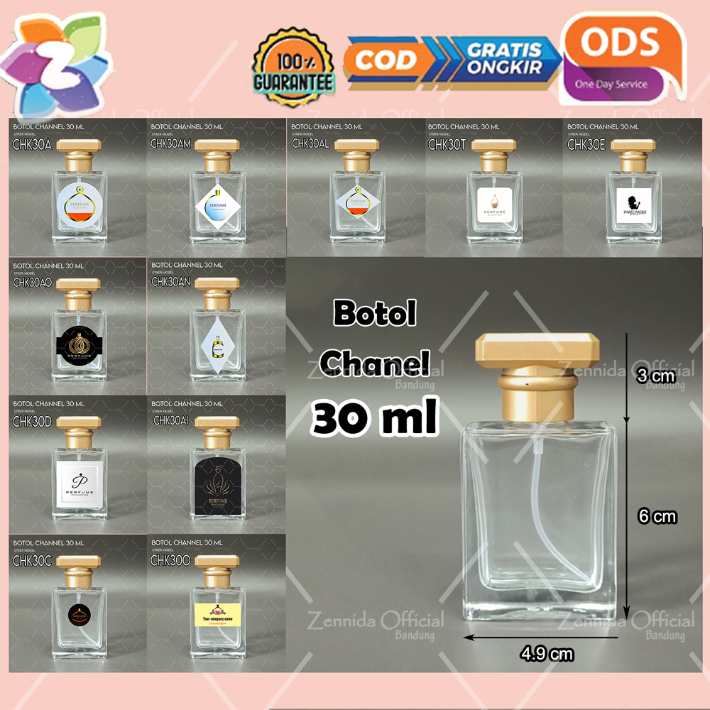 

Stiker Botol Parfum Chanel 30 ml Parfume Sticker Label Custom Channel Kotak Premium Silver