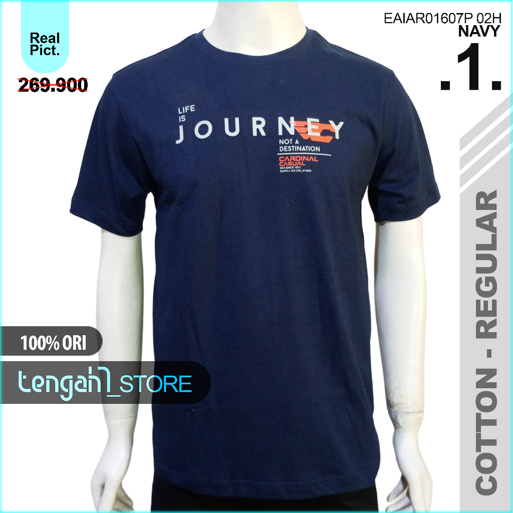【COD】Kaos Pria Lengan Pendek Pola Reguler CARDINAL | T-shirt Pria