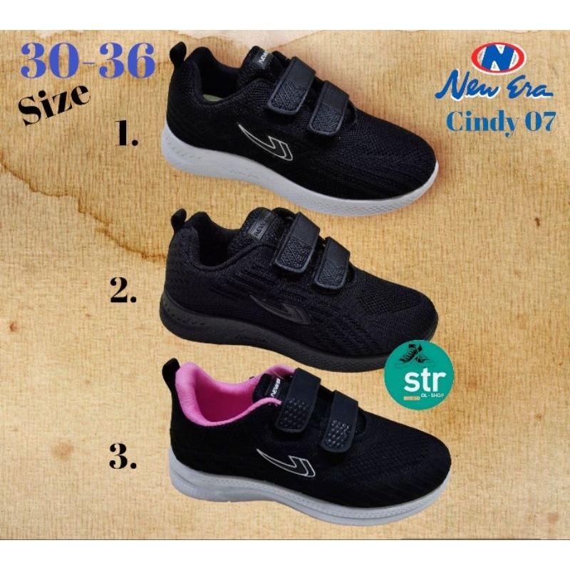 SEPATU NEW ERA CINDY SEPATU SEKOLAH ANAK -ANAK SIZE 30-36.