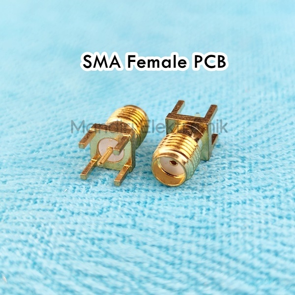 Konektor PCB SMA Female Jack RF Adapter Coaxial Gold