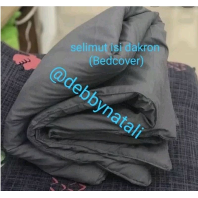 selimut dakron / bedcover bahan emboss