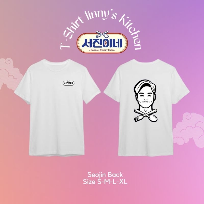 Unofficial Merchandise Tshirt Jinny's Kitchen Kaos 서진이네 Kaos putih Jinnys Kitchen lengan pendek panj
