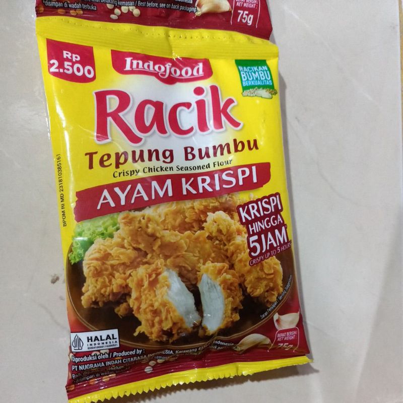 

RACIK TEPUNG BUMBU AYAM CRISPY 75GR