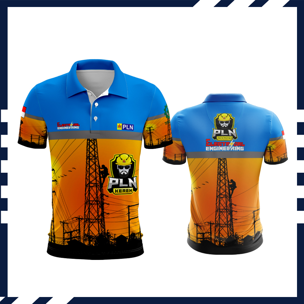 Jual Baju Kaos Polo Kemeja PLN Listrik Pintar Pull Printing