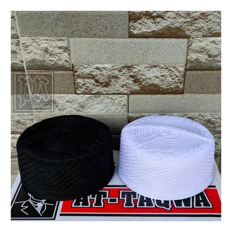 peci kupiah haji putih dan hitam ukuran anak dan dewasa