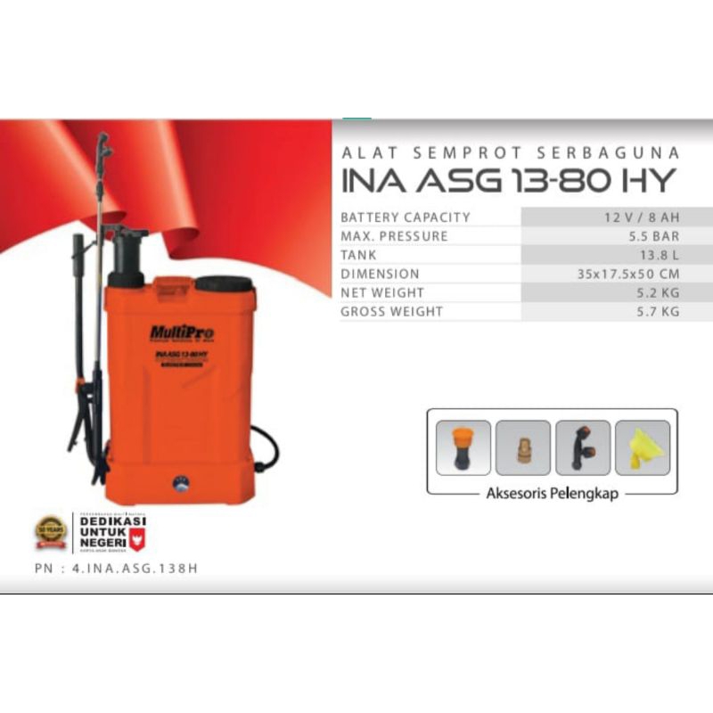 Multipro Sprayer Elektrik - Semprot hama 2in1 elektrik dan manual - semprotan hama pupuk BANJARMASIN