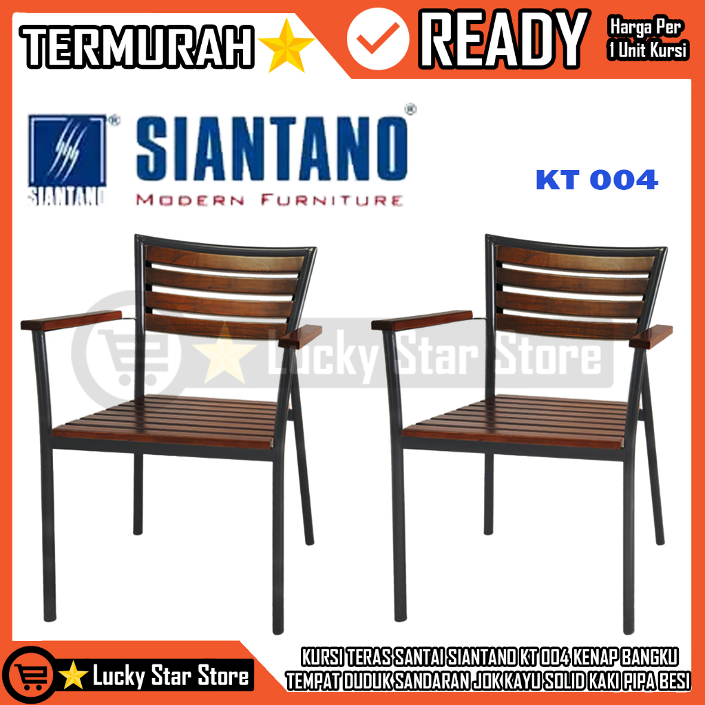 (INSTANT) KURSI TAMU SANTAI SIANTANO KT 004 KURSI TERAS BIDANG DATAR KENAP BANGKU TEMPAT DUDUK SANDA