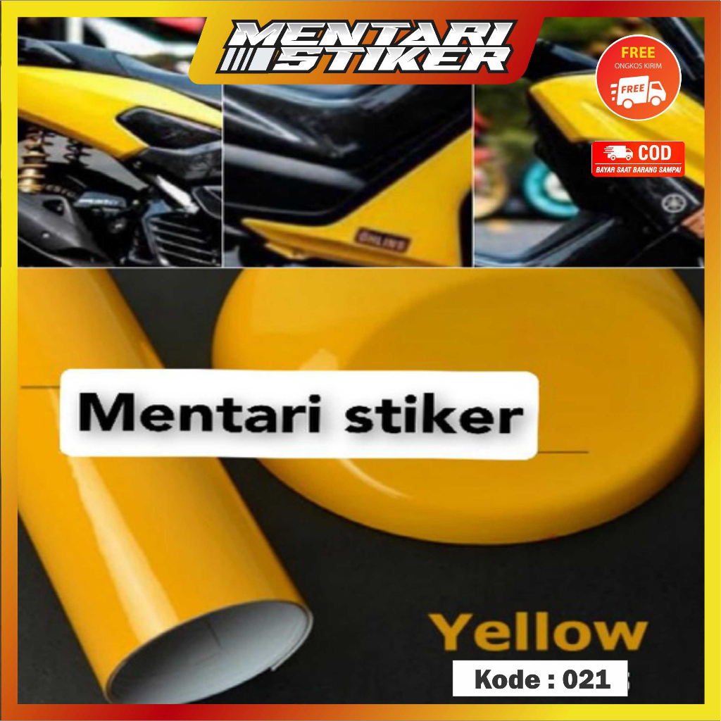 stiker skotlet transparan kuning/skotlet mobil/skotlet motor