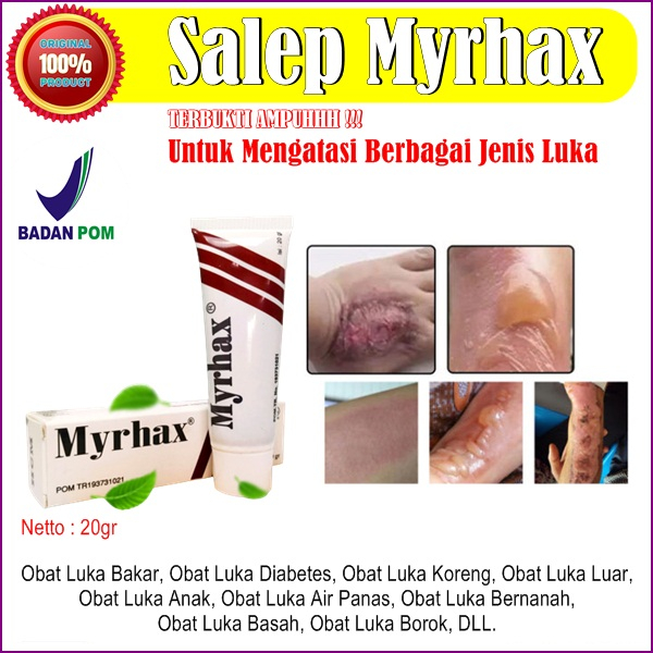 PROMO myrhax salep luka borok diabetes salep pengering luka bernanah salep obat luka bakar melepuh c